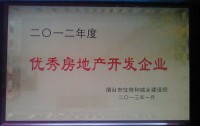 2012年优秀房地产开发企业